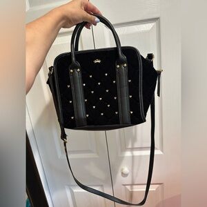 Juicy Couture Black Velvet Quilted Handbag